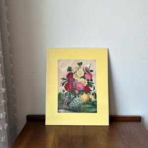 Wall art fruit and flowers painting- no frame